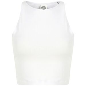 SF Womens/Ladies Crop Top / White